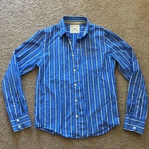 Hollister California Button Down Blue & White M